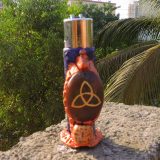 PURPLE N BRONZE LIGHTER WITH REIKI STONE (REFILLABLE)